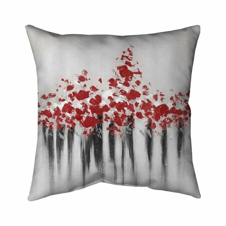 BEGIN HOME DECOR 26 x 26 in. Falling Red Dot-Double Sided Print Indoor Pillow 5541-2626-AB33-1